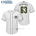 Maglia Baseball Uomo Cincinnati Reds 63 Ariel Hernandez Bianco2018 Alterner Cool Base