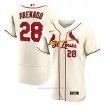 Maglia Baseball Uomo St. Louis Cardinals Nolan Arenado Alternato Autentico Crema