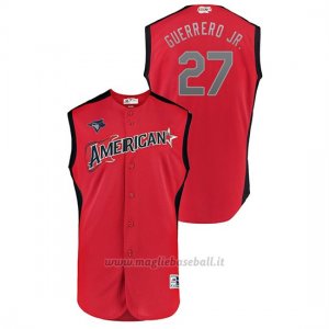 Maglia Baseball Hombre Toronto Blue Jays 2019 All Star Game Workout American League Vladimir Guerrero Jr. Rosso
