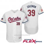 Maglia Baseball Uomo Baltimore Orioles 2017 Estrellas Y Rayas 39 Kevin Gausman Bianco Flex Base