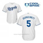 Maglia Baseball Uomo Kansas City Royals George Brett 5 Bianco 1ªCool Base