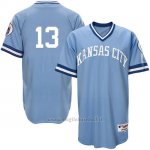 Maglia Baseball Uomo Kansas City Royals Salvador Perez Light Blu Turn Back The Clock
