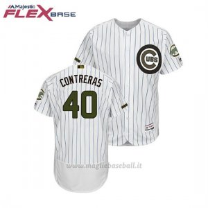 Maglia Baseball Uomo Chicago Cubs Willson Contreras 2018 Dia de los Caidos Flex Base Bianco