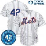 Maglia Baseball Uomo New York Mets Jackie Robinson Cool Base Bianco Majestic