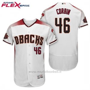 Maglia Baseball Uomo Arizona Diamondbacks 46 Patrick Corbin Bianco Rosso 1ª20 Anniversario Flex Base