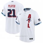 Maglia Baseball Uomo Atlanta Braves Personalizzate 2021 All Star Replica Bianco