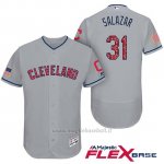 Maglia Baseball Uomo Cleveland Indians 2017 Estrellas y Rayas Danny Salazar Grigio Flex Base