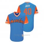 Maglia Baseball Uomo Miami Marlins Javy Guerra 2018 Llws Players Weekend Javy Light TOrnto Blue Jays