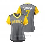 Maglia Baseball Donna San Diego Padres Manuel Margot 2018 Llws Players Weekend Yoandry Grigio
