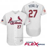 Maglia Baseball Uomo St. Louis Cardinals 2017 Estrellas y Rayas Jhonny Peralta Bianco Flex Base