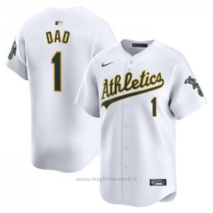 Maglia Baseball Uomo Oakland Athletics #1 Dad Home Limited Bianco