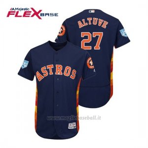 Maglia Baseball Uomo Houston Astros Jose Altuve Flex Base Entrenamiento De Primavera 2019 Blu