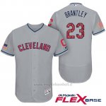 Maglia Baseball Uomo Cleveland Indians 2017 Estrellas y Rayas Michael Brantley Grigio Flex Base