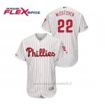 Maglia Baseball Uomo Philadelphia Phillies Andrew Mccutchen 150th Aniversario Patch Flex Base Bianco