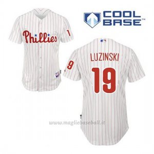 Maglia Baseball Uomo Philadelphia Phillies Greg Luzinski 19 Bianco 1ªCool Base
