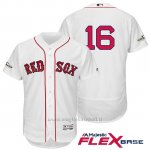 Maglia Baseball Uomo Boston Red Sox 2017 Postseason 16 Andrew Benintendi Bianco Flex Base