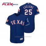 Maglia Baseball Uomo Texas Rangers Jose Leclerc Flex Base Entrenamiento De Primavera 2019 Blu