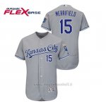 Maglia Baseball Uomo Kansas City Royals Whit Merrifield 150th Aniversario Patch Flex Base Grigio