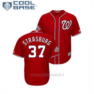 Maglia Baseball Uomo Washington Nationals Stephen Strasburg 2018 All Star Game Cool Base Scarlet