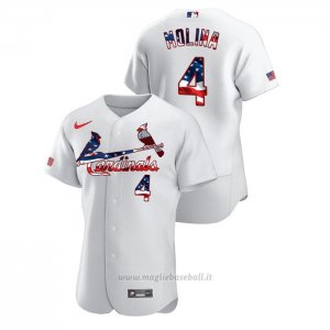 Maglia Baseball Uomo St. Louis Cardinals Yadier Molina 2020 Stars & Stripes 4th of July Bianco
