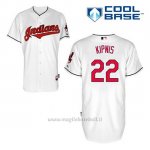 Maglia Baseball Uomo Cleveland Indians Jason Kipnis 22 Bianco 1ªCool Base