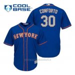 Maglia Baseball Uomo New York Mets Michael Conforto 30 Blu Alterner Cool Base