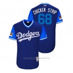 Maglia Baseball Uomo Los Angeles Dodgers Ross Stripling 2018 Llws Players Weekend Chicken Strip Royal