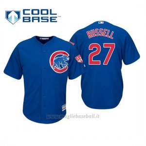 Maglia Baseball Uomo Chicago Cubs Addison Russell Cool Base Entrenamiento De Primavera 2019 Blu