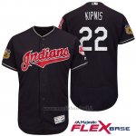 Maglia Baseball Uomo Cleveland Indians Jason Kipnis Blu 2017 Allenamento Primaverile Flex Base Giocatore