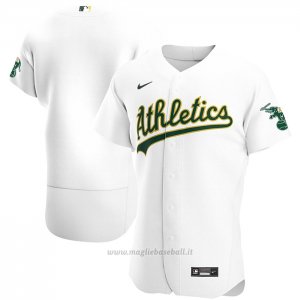 Maglia Baseball Uomo Oakland Athletics Primera Autentico Bianco