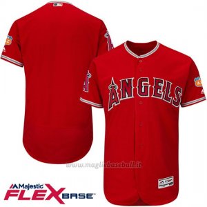 Maglia Baseball Uomo Los Angeles Angels Blank Rosso Flex Base Autentico Collezione Allenamento Primaverile