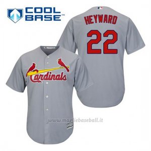 Maglia Baseball Uomo St. Louis Cardinals Jason Heyward 22 Grigio Cool Base