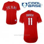 Maglia Baseball Uomo Texas Rangers Yu Darvish 11 Rosso Alterner Cool Base