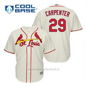 Maglia Baseball Uomo St. Louis Cardinals Chris Carpenter 29 Crema Alterner Cool Base