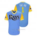 Maglia Baseball Uomo Rays Willy Adames 2018 Llws Players Weekend The Kid Light TOrnto Blue Jays