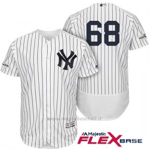 Maglia Baseball Uomo New York Yankees 2017 Postseason Dellin Betances Bianco Flex Base