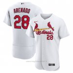 Maglia Baseball Uomo St. Louis Cardinals Nolan Arenado Primera Autentico Bianco