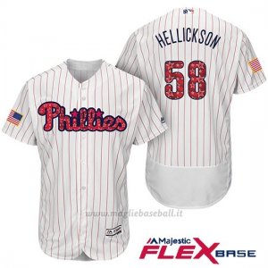 Maglia Baseball Uomo Philadelphia Phillies 2017 Estrellas y Rayas Jeremy Hellickson Bianco Flex Base