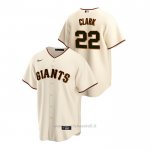 Maglia Baseball Uomo San Francisco Giants Will Clark Replica Primera Crema