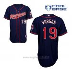 Maglia Baseball Uomo Minnesota Twins Kennys Vargas 19 Blu Blu Alterner 1ªCool Base