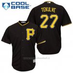 Maglia Baseball Uomo Pittsburgh Pirates Kent Tekulve 27 Nero Alterner Cool Base