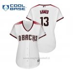 Maglia Baseball Donna Arizona Diamondbacks Nick Ahmed Cool Base Majestic 1ªBianco