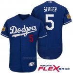 Maglia Baseball Uomo Los Angeles Dodgers Corey Seager 2017 Allenamento Primaverile Flex Base Giocatore