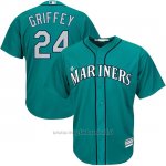 Maglia Baseball Uomo Seattle Mariners Ken Griffey Jr Verde Replica Giocatore