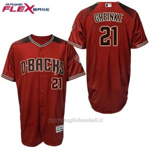 Maglia Baseball Uomo Arizona Diamondbacks 21 Zack Greinke 2017 Flex Base