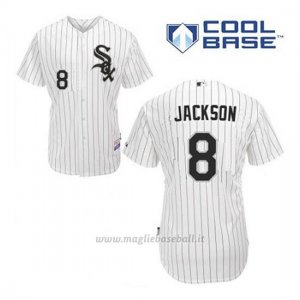 Maglia Baseball Uomo Chicago White Sox 8 Bo Jackson Bianco 1ªCool Base