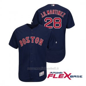 Maglia Baseball Uomo Boston Red Sox J.d. Martinez Flex Base Majestic Autentico Collezione Blu