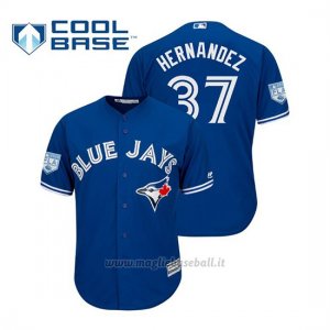 Maglia Baseball Uomo Toronto Blue Jays Teoscar Hernandez Cool Base Entrenamiento De Primavera 2019 Blu