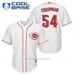 Maglia Baseball Uomo Cincinnati Reds Aroldis Chapman 54 Bianco 1ªCool Base
