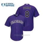 Maglia Baseball Uomo Colorado Rockies Gerardo Parra Cool Base Official Alternato Purple